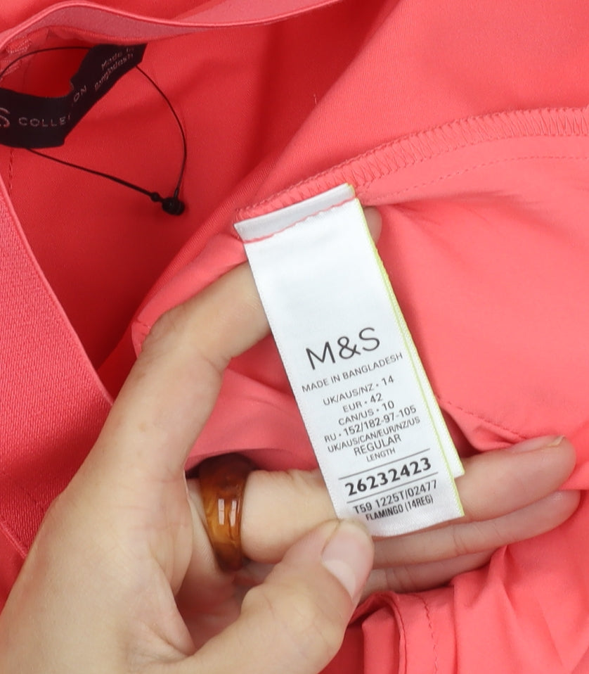 Marks and Spencer Women's Pink Trousers Size 14