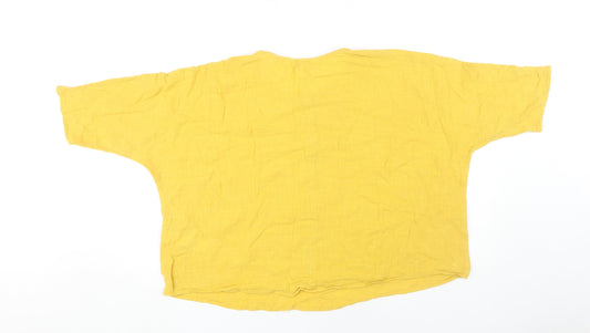 Apricot Women's Yellow Basic T-Shirt, Size 14, Casual Style