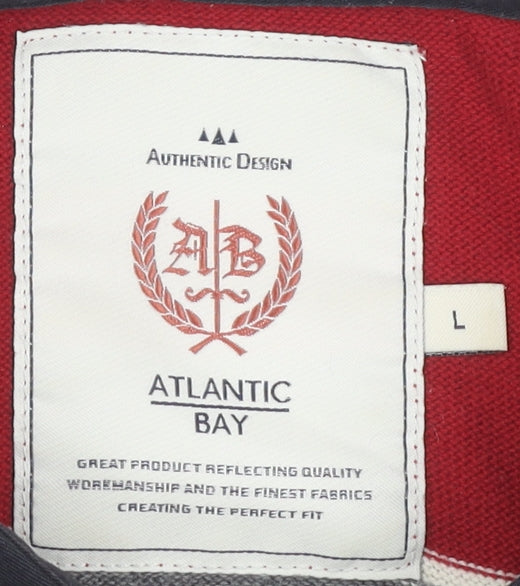 Close-up detail of Atlantic Bay Men's Multicoloured L jumper