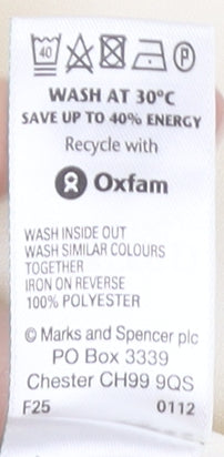 Brand and care label for Marks & Spencer Ivory Scoop Neck Top, size 12