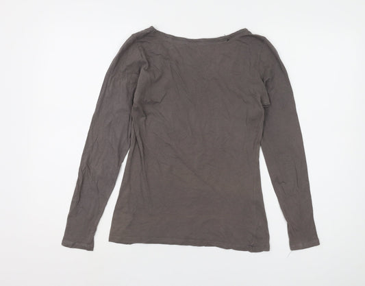 Boden Women's Grey Long Sleeve Top UK 10