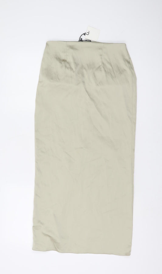 Zara Women's Beige Midi Pencil Skirt Size 12