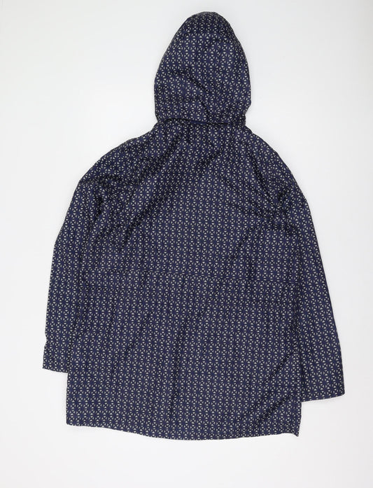 Next Women's Blue Geometric Parka Jacket Size 14