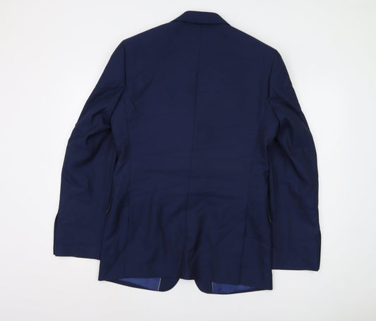 Marks & Spencer Men's Blue Long Blazer Jacket 38L