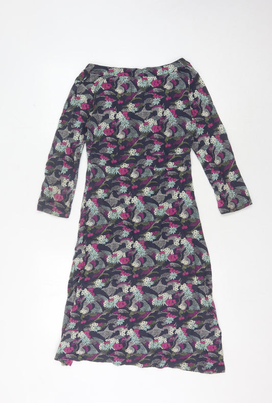 White Stuff Women's Multicoloured V-Neck Dress L