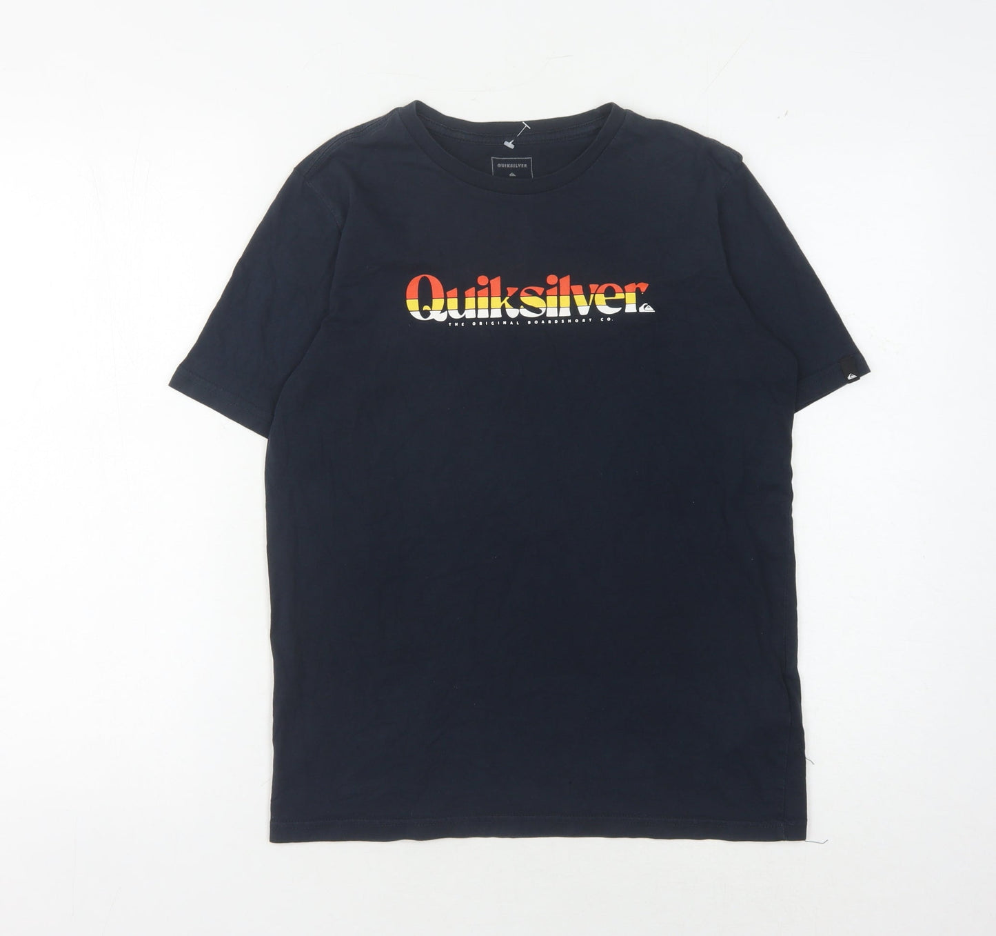 Quiksilver Blue Unisex T-Shirt, Size 14, Cotton Crew Neck Casual
