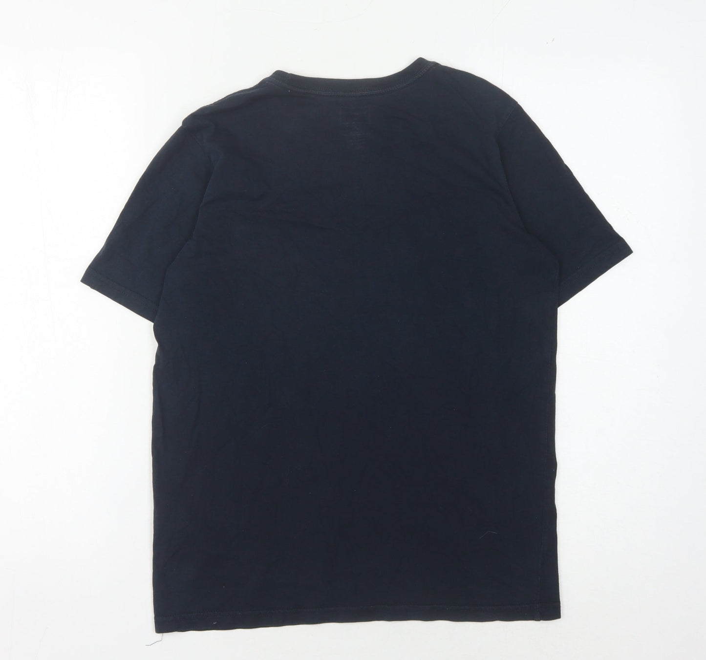 Quiksilver Blue Unisex T-Shirt, Size 14, Cotton Crew Neck Casual