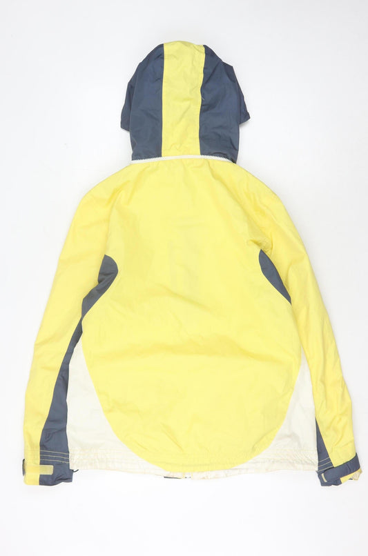Weird Fish Women's Yellow Rain Jacket - Size 14, Hooded