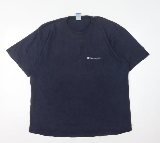 Champion Men’s Blue XL Crew Neck Logo T-Shirt