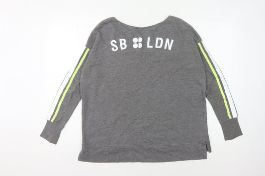 Womens UK XS Regular Sweaty Betty Grey Pullover Sweatshirt