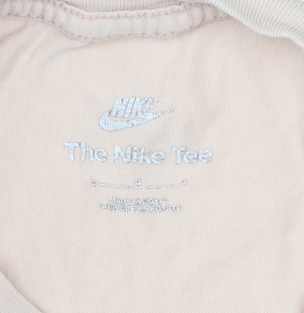 Nike Unisex Beige Cotton T-Shirt, S - Casual Basic Style