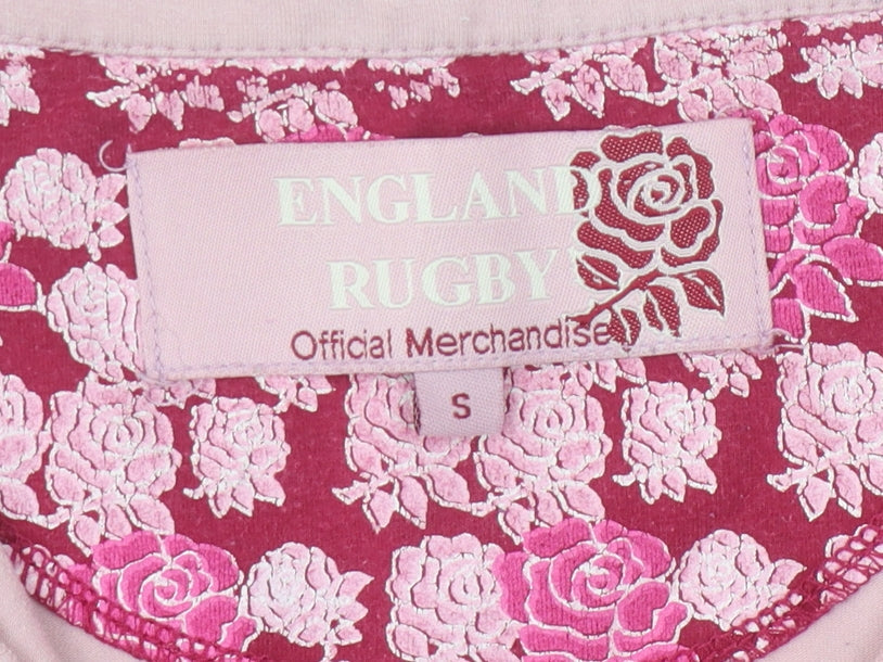 England Rugby Women's Pink Polo, Size S, Sports Style