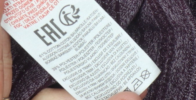 Tokyo Laundry Men's Purple Striped Henley T-Shirt L