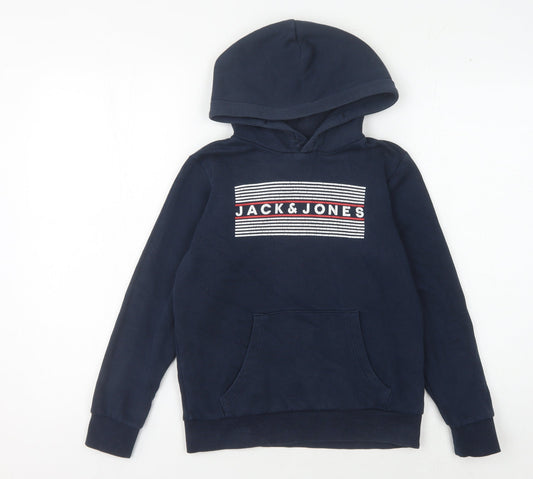 Jack & Jones Boys Blue Pullover Hoodie, Size 12Y