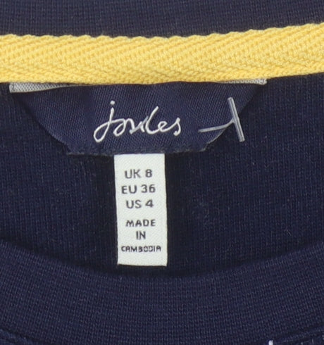 Joules Women's Floral T-Shirt Dress, Size 8, Multicoloured
