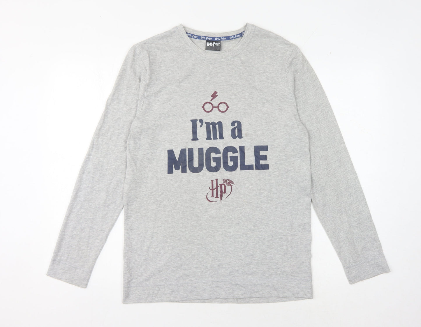 Harry Potter Men's Grey Muggle Long Sleeve T-Shirt