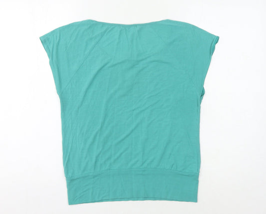 Womens UK Size M Reiss Green Cotton T-Shirt