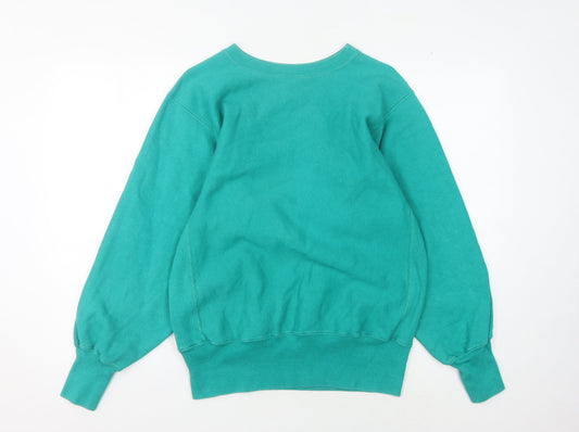Champion Green Pullover Sweatshirt Unisex M