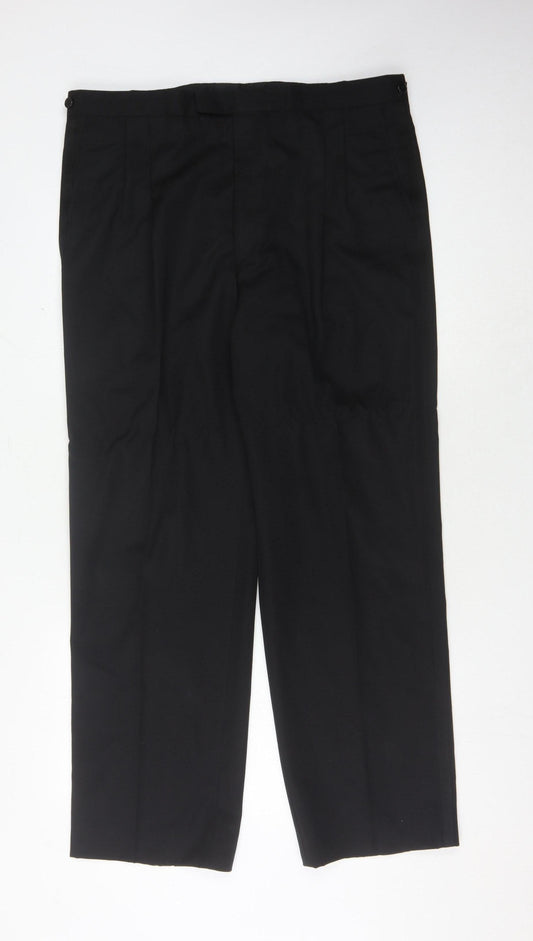 Austin Reed Men's Black Wool Dress Pants 38W 31L