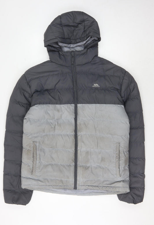 Trespass Men's Grey XL Puffer Jacket, Water Resistant
