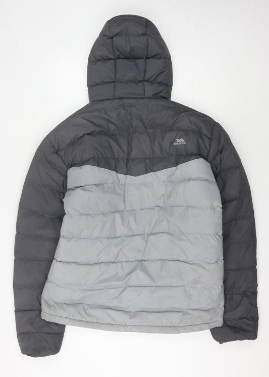 Trespass Men's Grey XL Puffer Jacket, Water Resistant