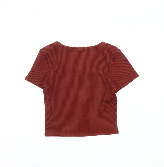 Levi's Women's Red Cropped T-Shirt Size S