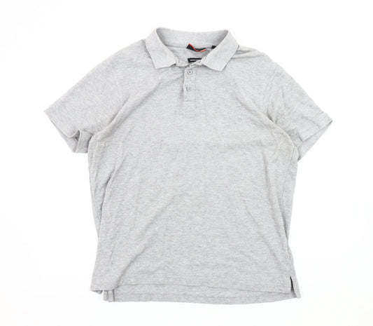 Pierre Cardin Men's Grey Cotton Polo Shirt L