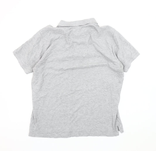 Pierre Cardin Men's Grey Cotton Polo Shirt L