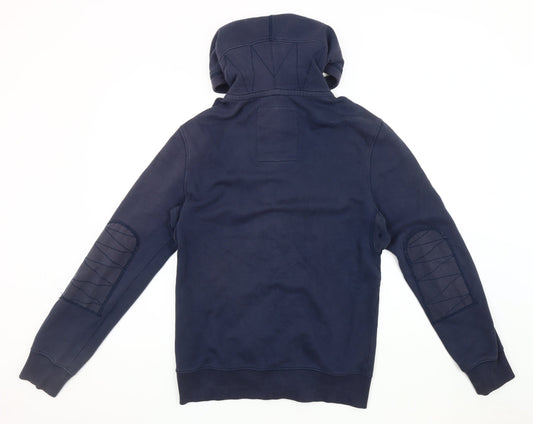 Hilfiger Men's Blue Hooded Jacket Size S