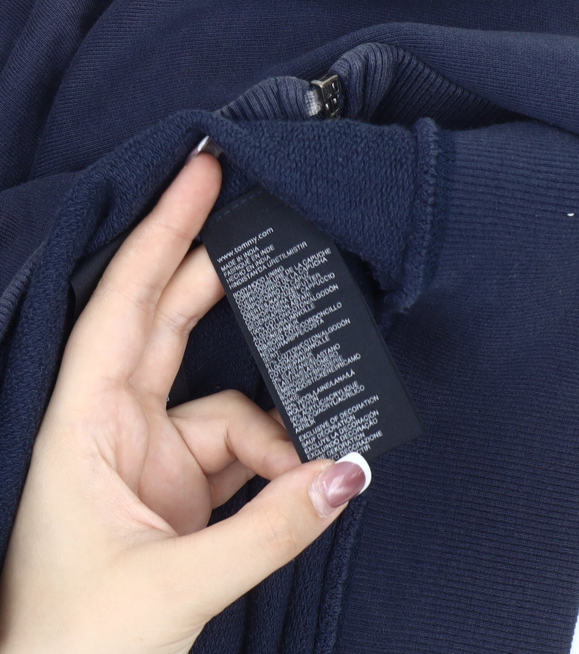 Hilfiger Men's Blue Hooded Jacket Size S