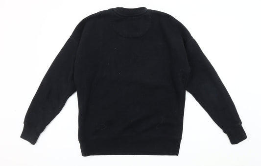 Jack Wills Women's Black Pullover Sweatshirt Size 4