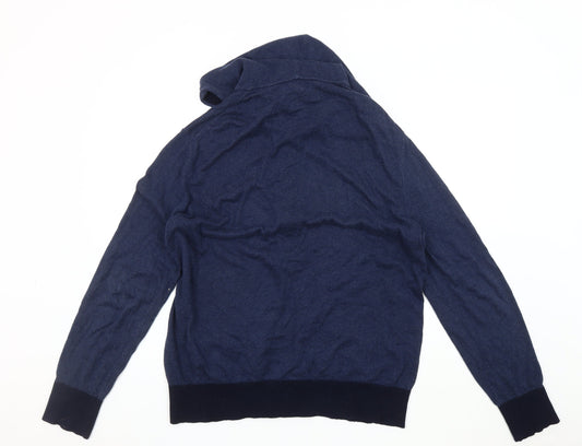 Banana Republic Men's Blue Hooded Jacket - L