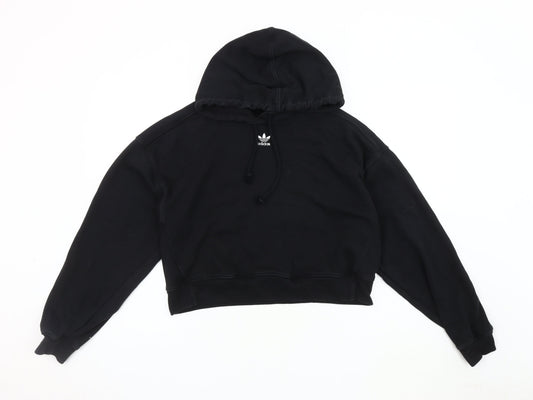 Womens UK 10 Regular adidas Black Pullover Hoodie