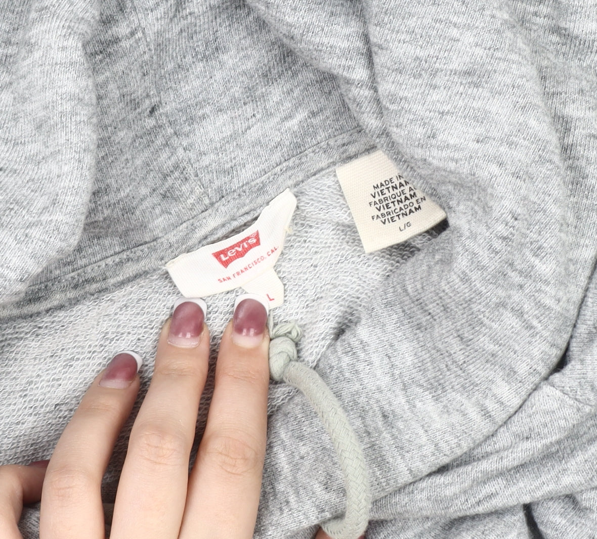 Levi's Men's Grey Pullover Hoodie Size L
