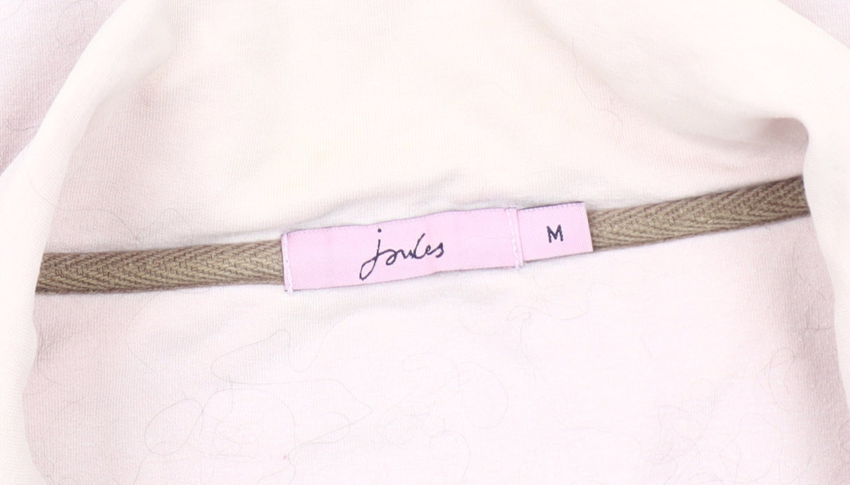 Joules Women's Pink Bomber Jacket M Casual Zip Knit