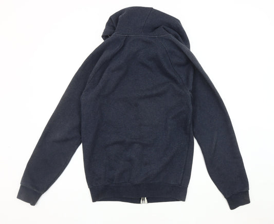 Jack Wills Men's Blue Hooded Jacket Size S