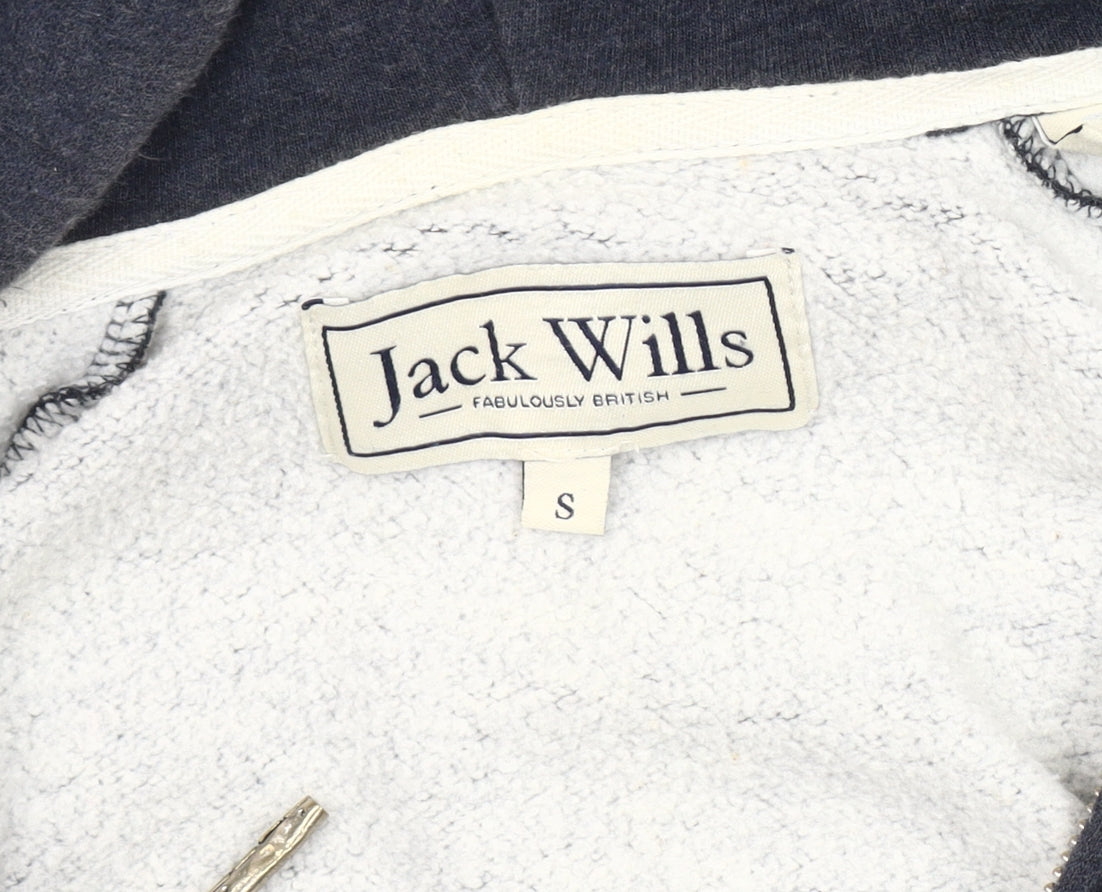 Jack Wills Men's Blue Hooded Jacket Size S