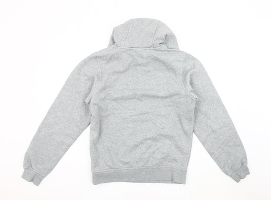 Nike Men's Grey Hoodie, Size S, Logo Accent, Hooded