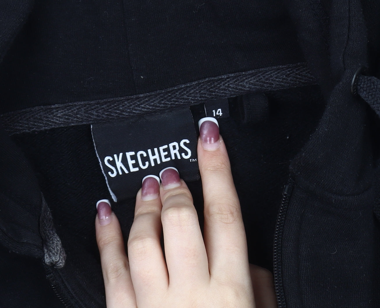 Skechers Women's Black Hoodie Jacket Size 14