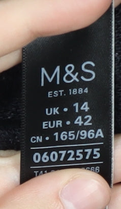 Marks and Spencer Women's Black Pullover Jumper Size 14