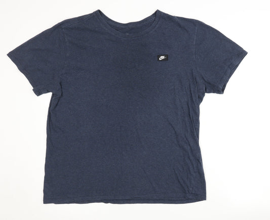 Mens UK Size L Nike Blue Cotton T-Shirt