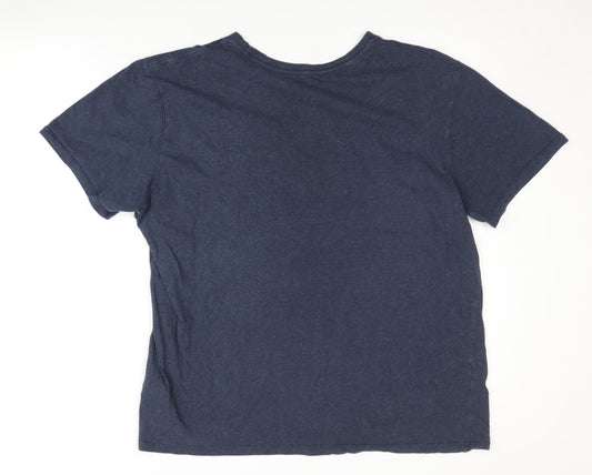 Nike Men's Blue Athletic Fit T-Shirt, Size L