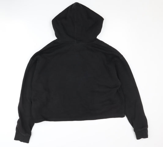 Puma Women's Black Hooded Pullover Logo Hoodie Size 8