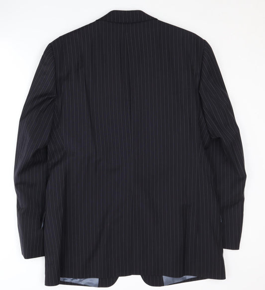 Magee Men's Blue Striped Suit Jacket Size 40R