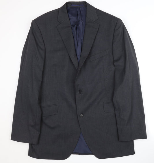 Austin Reed Men's Grey Suit Jacket 44R Business Formal