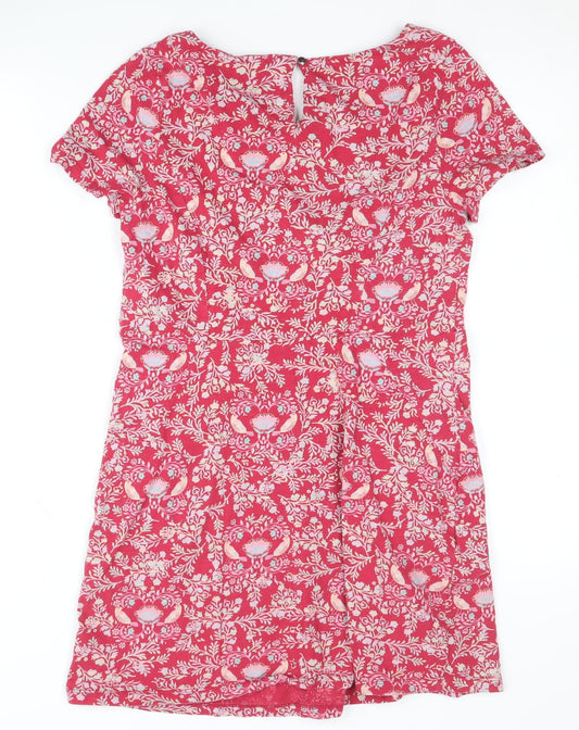 White Stuff Women’s Red Floral Shift Dress UK 10
