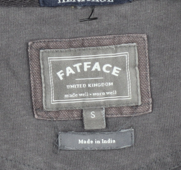 FatFace Men's Grey Graphic T-Shirt, Size S, Classic Motor Style
