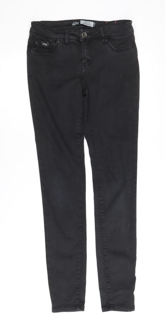 SuperDry Women's Black Alexia Jeggings - Size S, Slim Fit