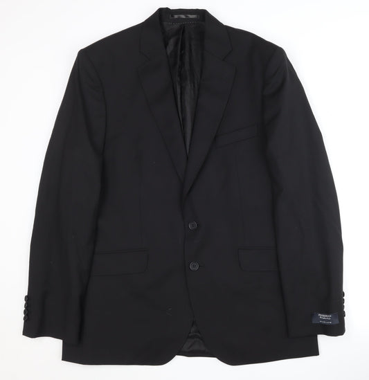 Jaeger Men's Black Regular Fit Blazer - 42R