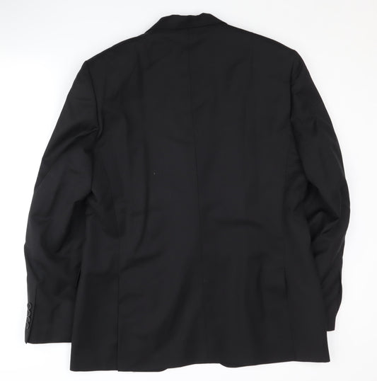 Jaeger Men's Black Regular Fit Blazer - 42R
